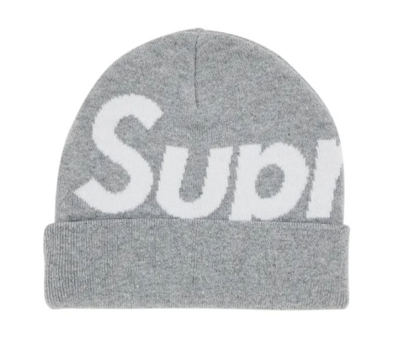 Supreme Big Logo Beanie 'Heather Grey'