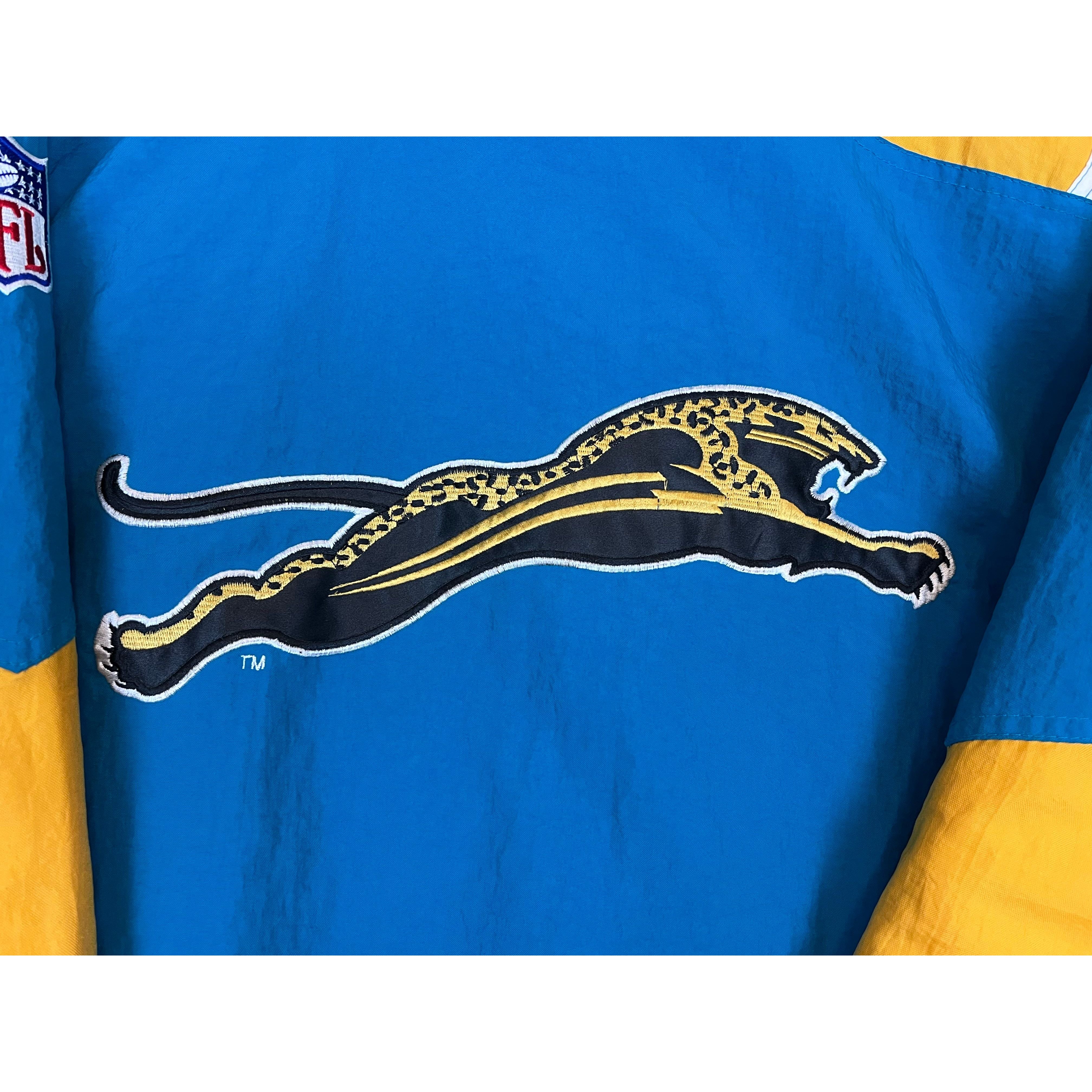 265207 (90s) Jacksonville Jaguars NFL 'Banned Logo' Starter Puffer Jacket