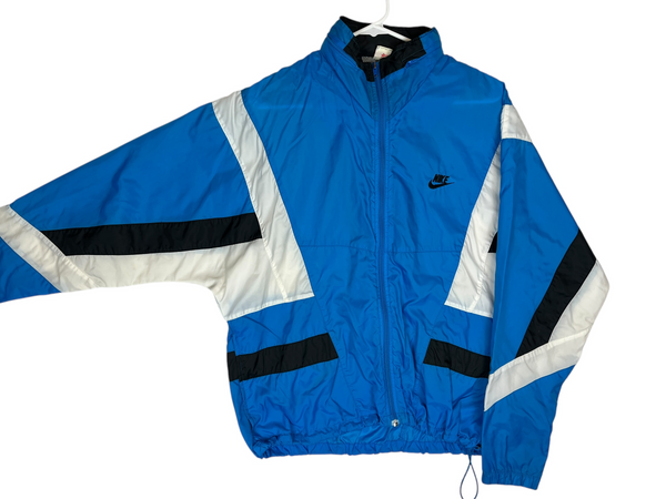 (80s) Nike Blue Colorblock Full Zip Windbreaker