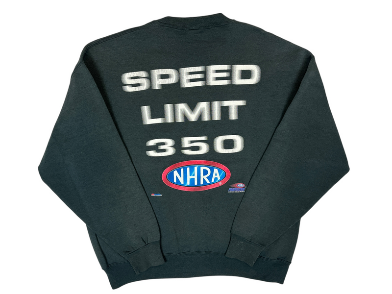 (90s) NHRA Winston Drag Racing Speed Limit Blur Crewneck