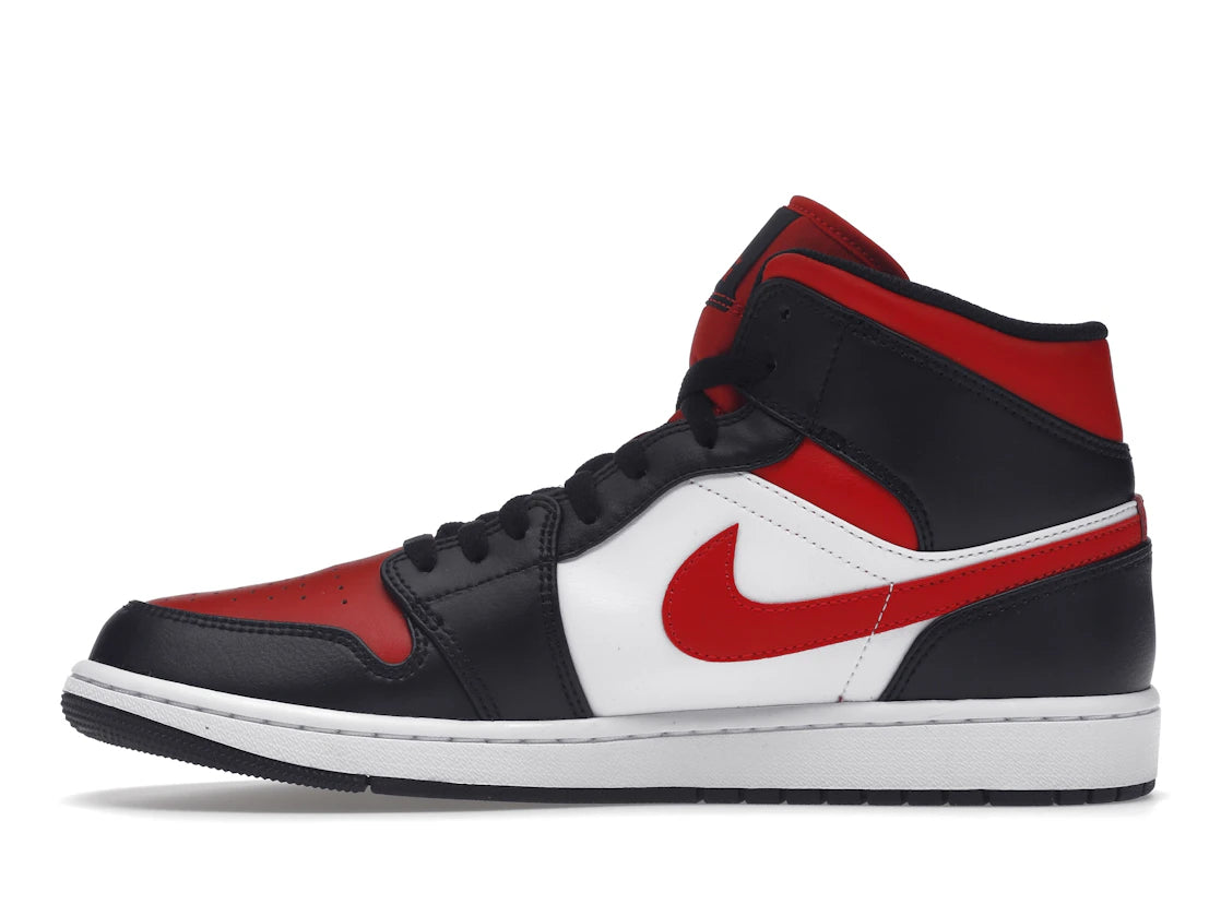 440183 Jordan 1 Mid White Black Red (2022)