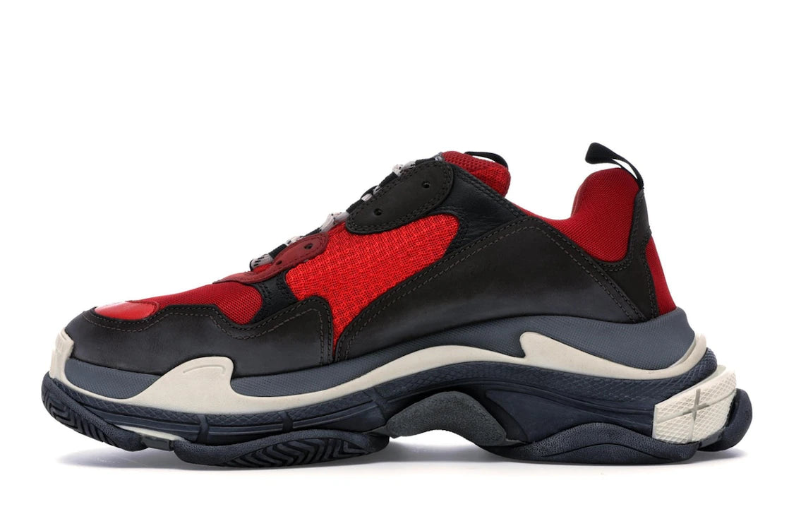701254 Balenciaga Triple S Red Black (Pre-Distressed)