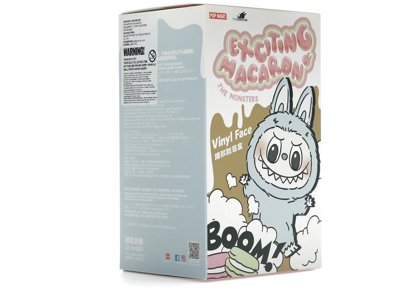 640959 Pop Mart Labubu The Monsters Exciting Macarons Vinyl Plush Pendant Single Blind Box