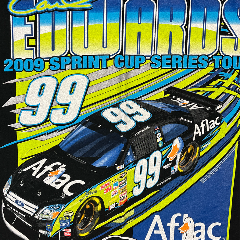 (2009) Aflac Carl Edwards Nascar Sprint Cup Racing T-Shirt