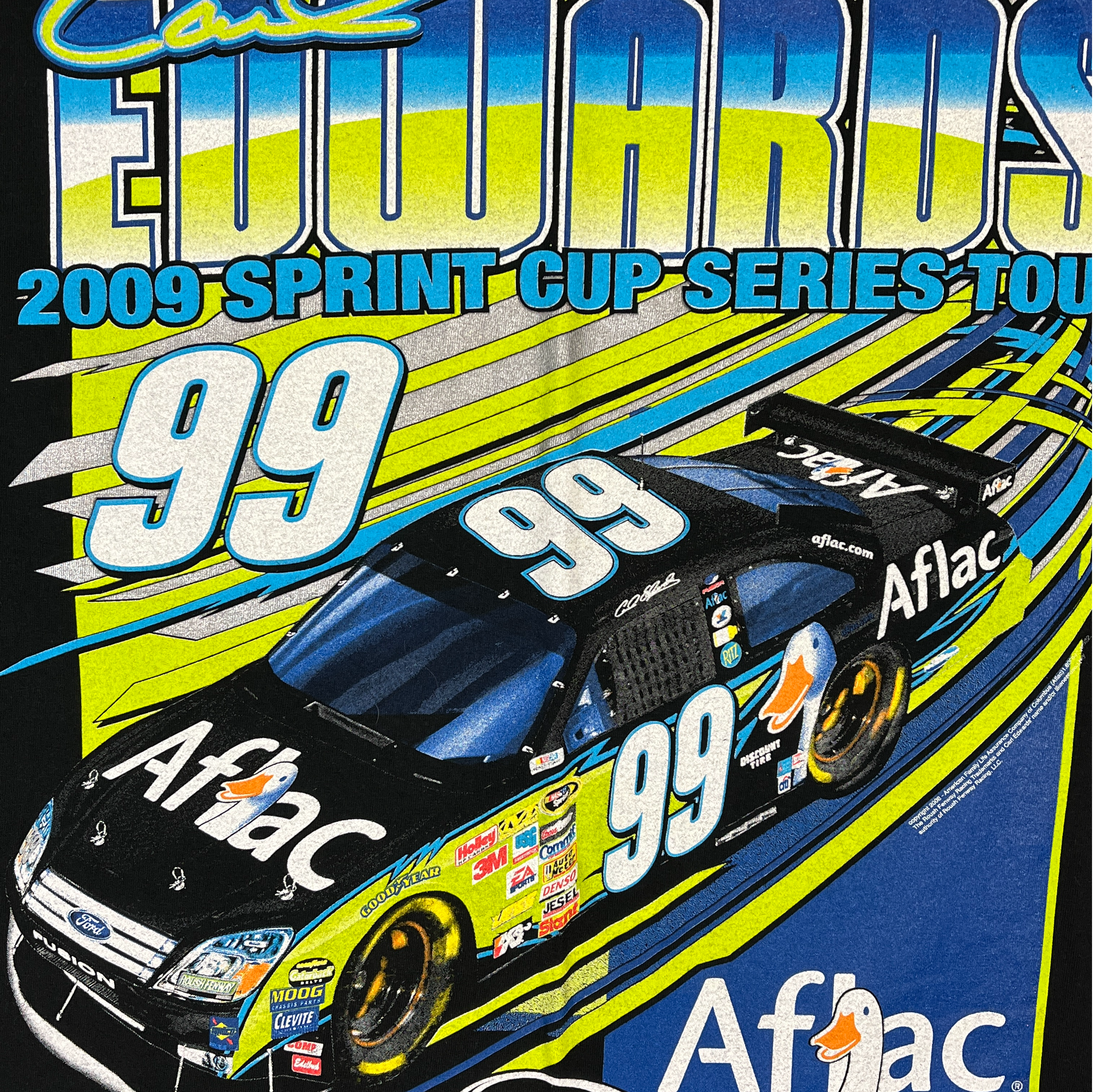 375195 (2009) Aflac Carl Edwards Nascar Sprint Cup Racing T-Shirt