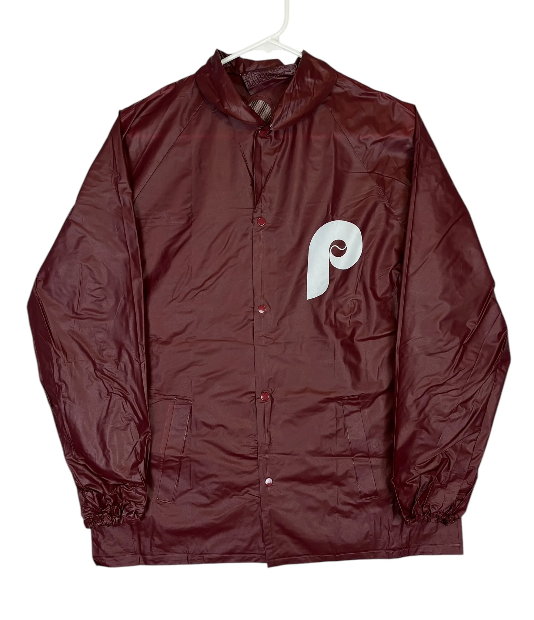 413711 (80s) Philadelphia Phillies Maroon Rain Jacket