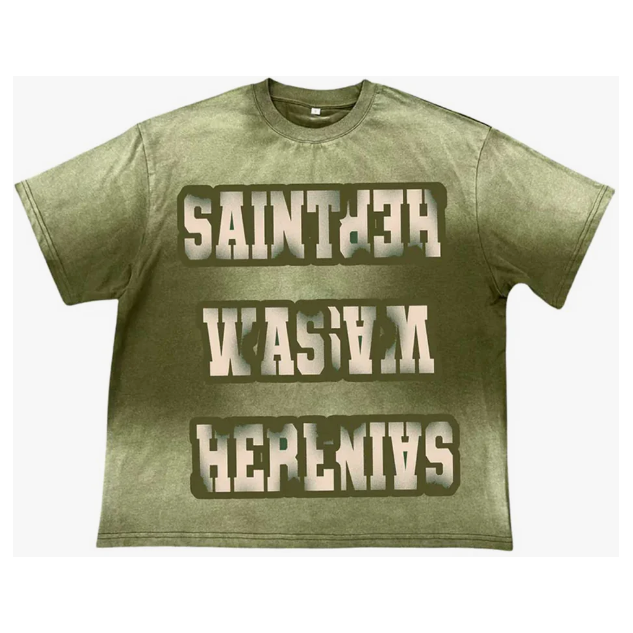 257672 Saint Vanity Saint Was Here Tee 'Green'