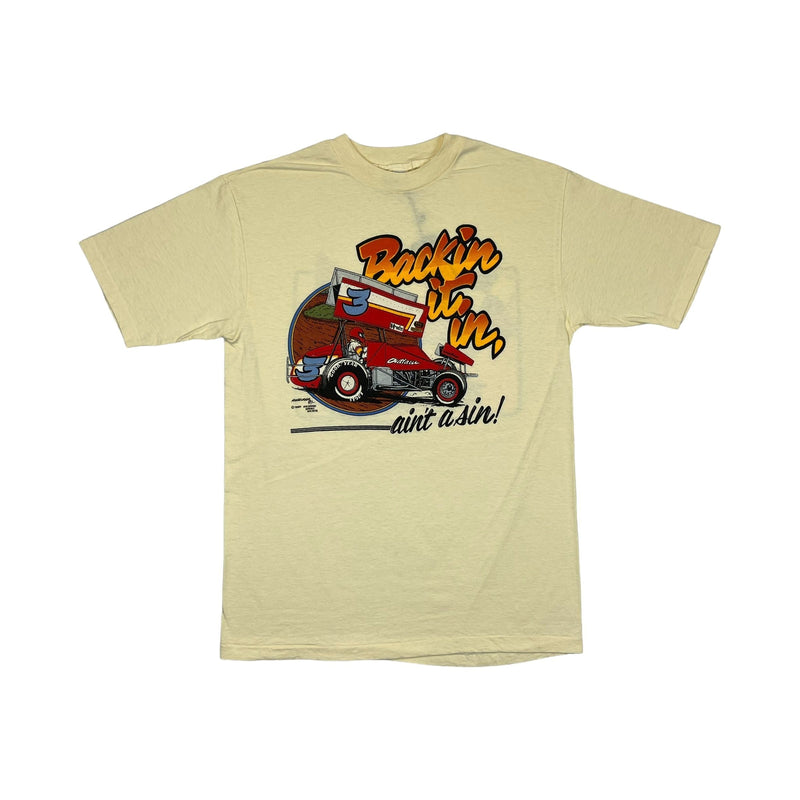 (1987) Backin' It In, Ain't a Sin NARC Racing Club Beige T-Shirt