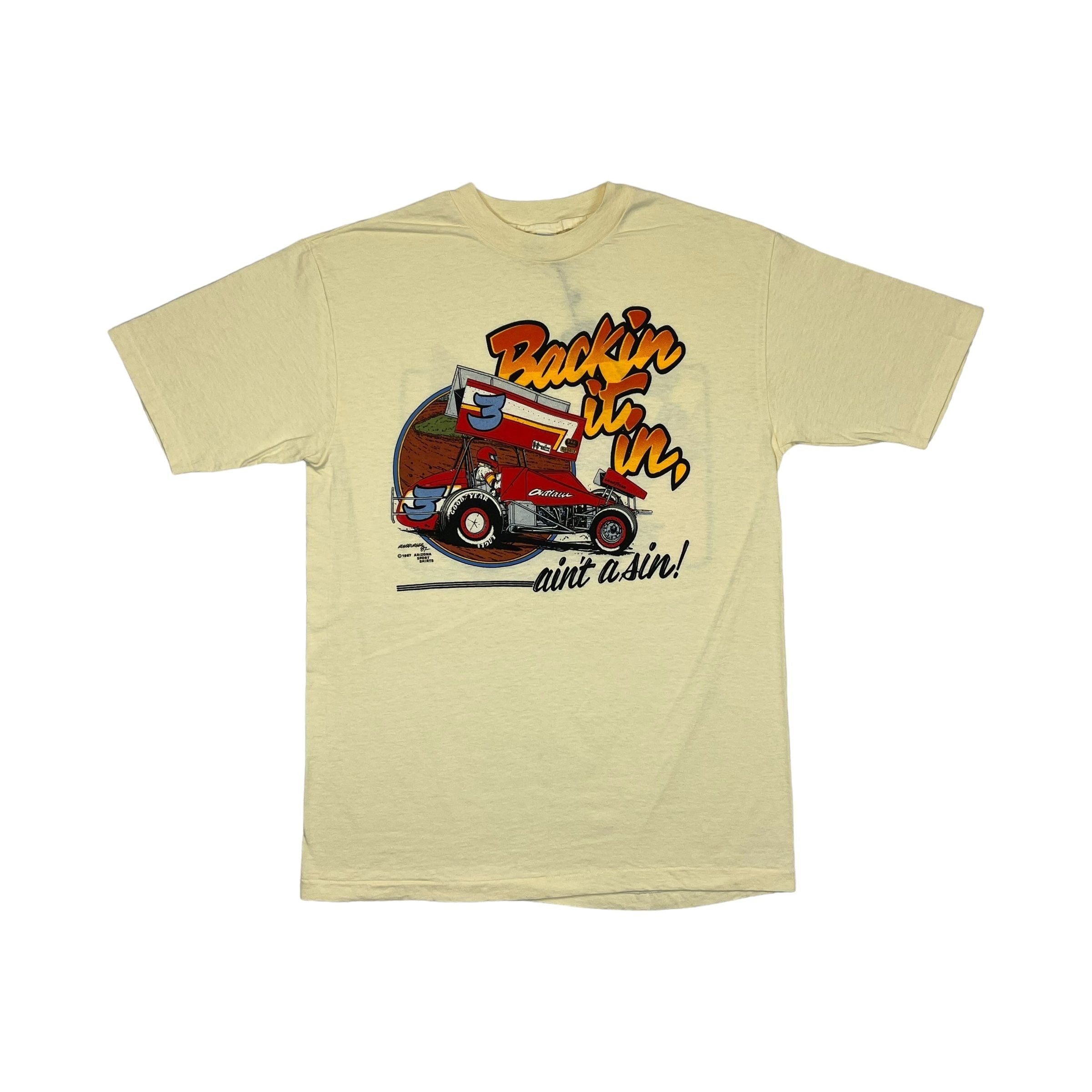 268934 (1987) Backin' It In, Ain't a Sin NARC Racing Club Beige T-Shirt