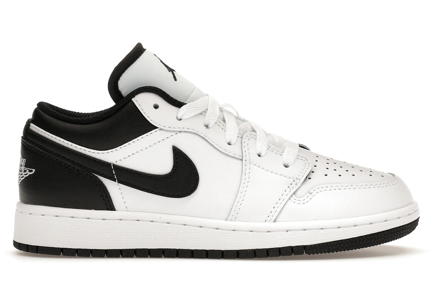 460191 Jordan 1 Low White Black (GS)