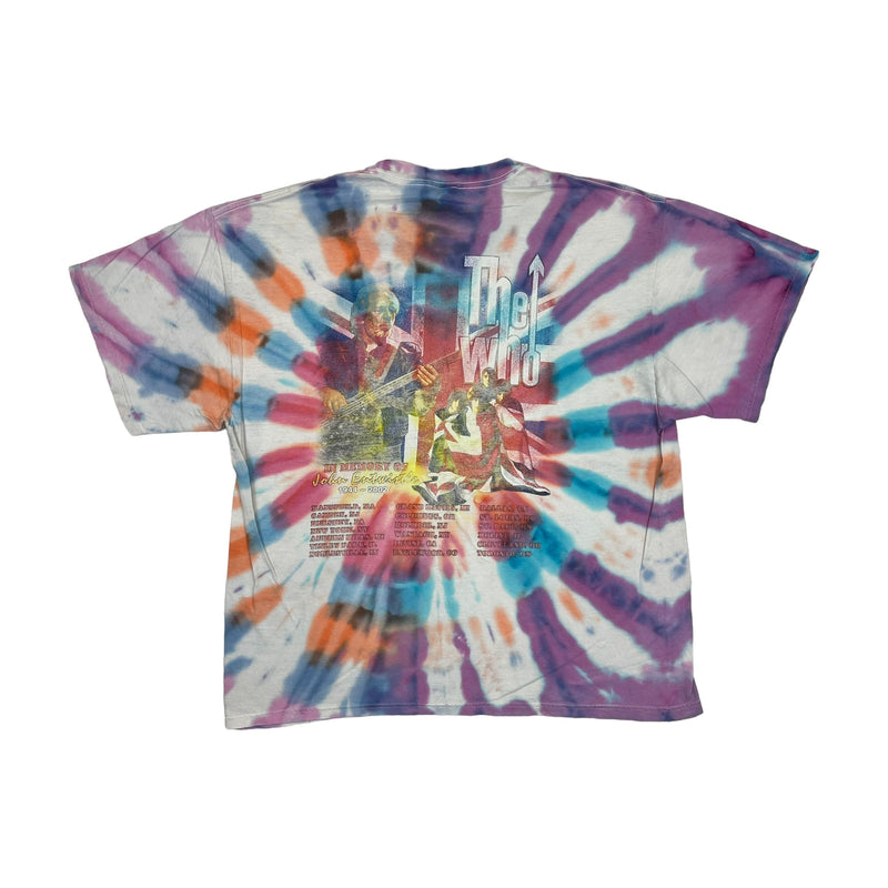 (2002) The Who Tie Dye 'In Memory of John Entwistle' Tour T-Shirt