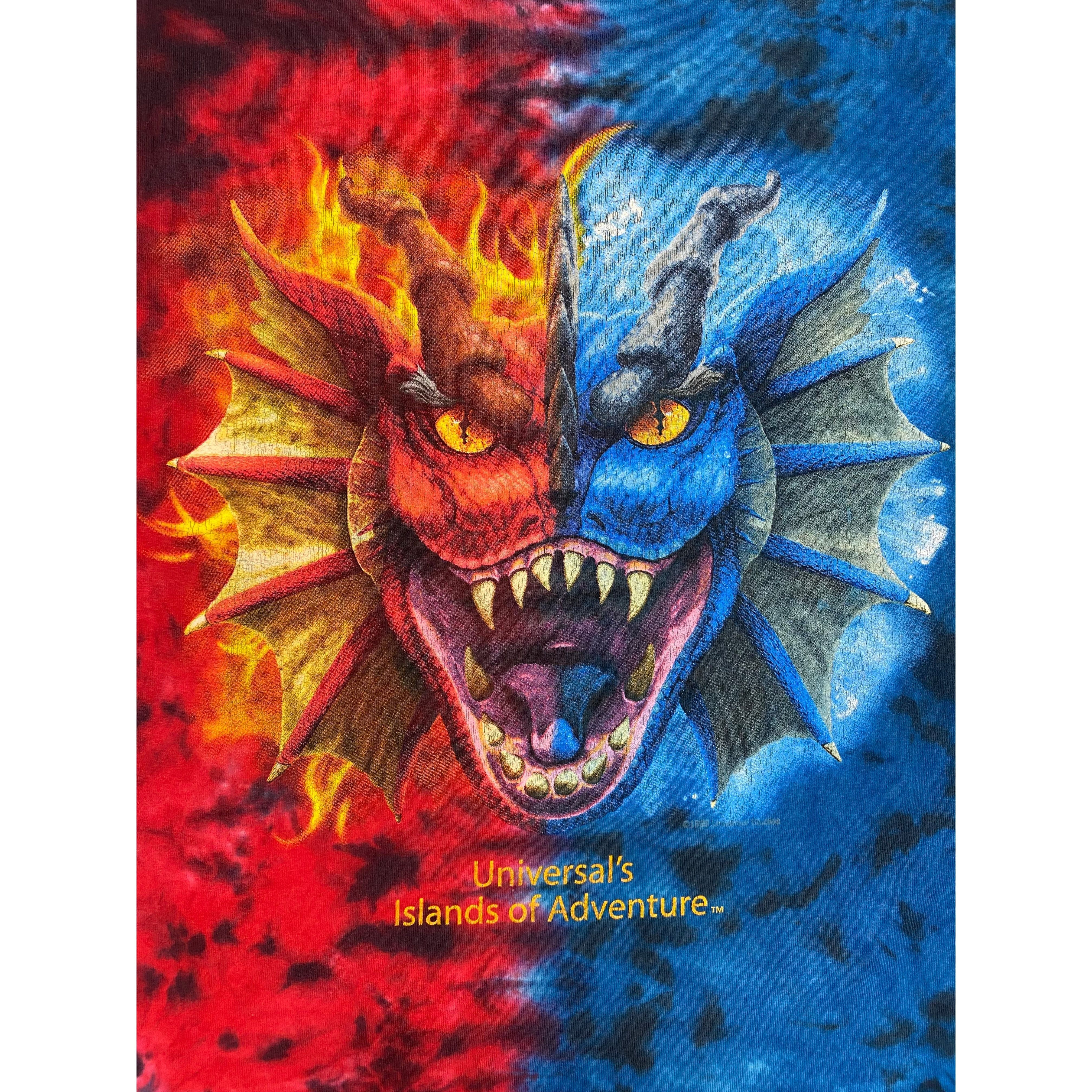 275705 (90s) Universal Studios Islands of Adventure Dragon Tie Dye T-Shirt