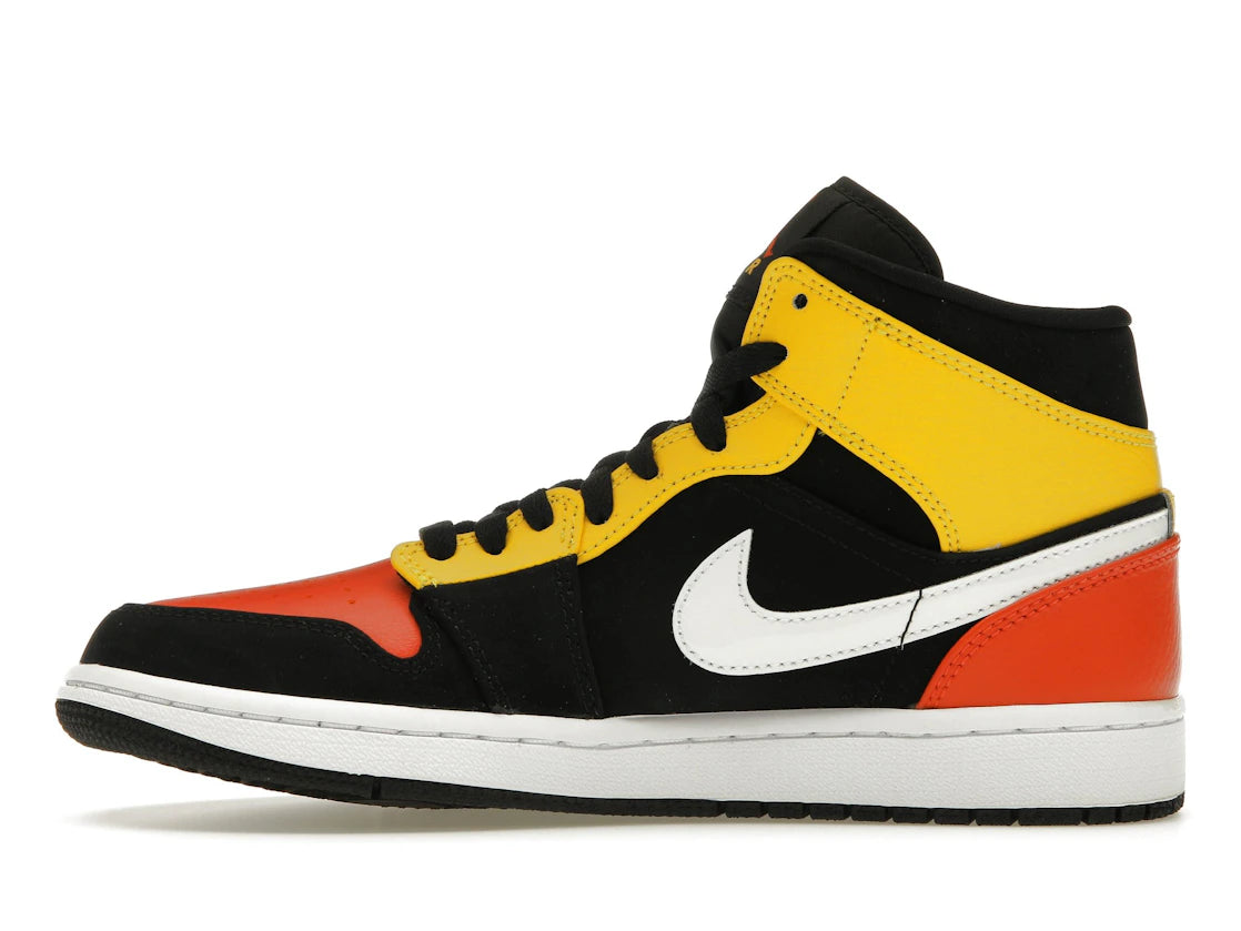 787805 Jordan 1 Mid Black Amarillo Orange