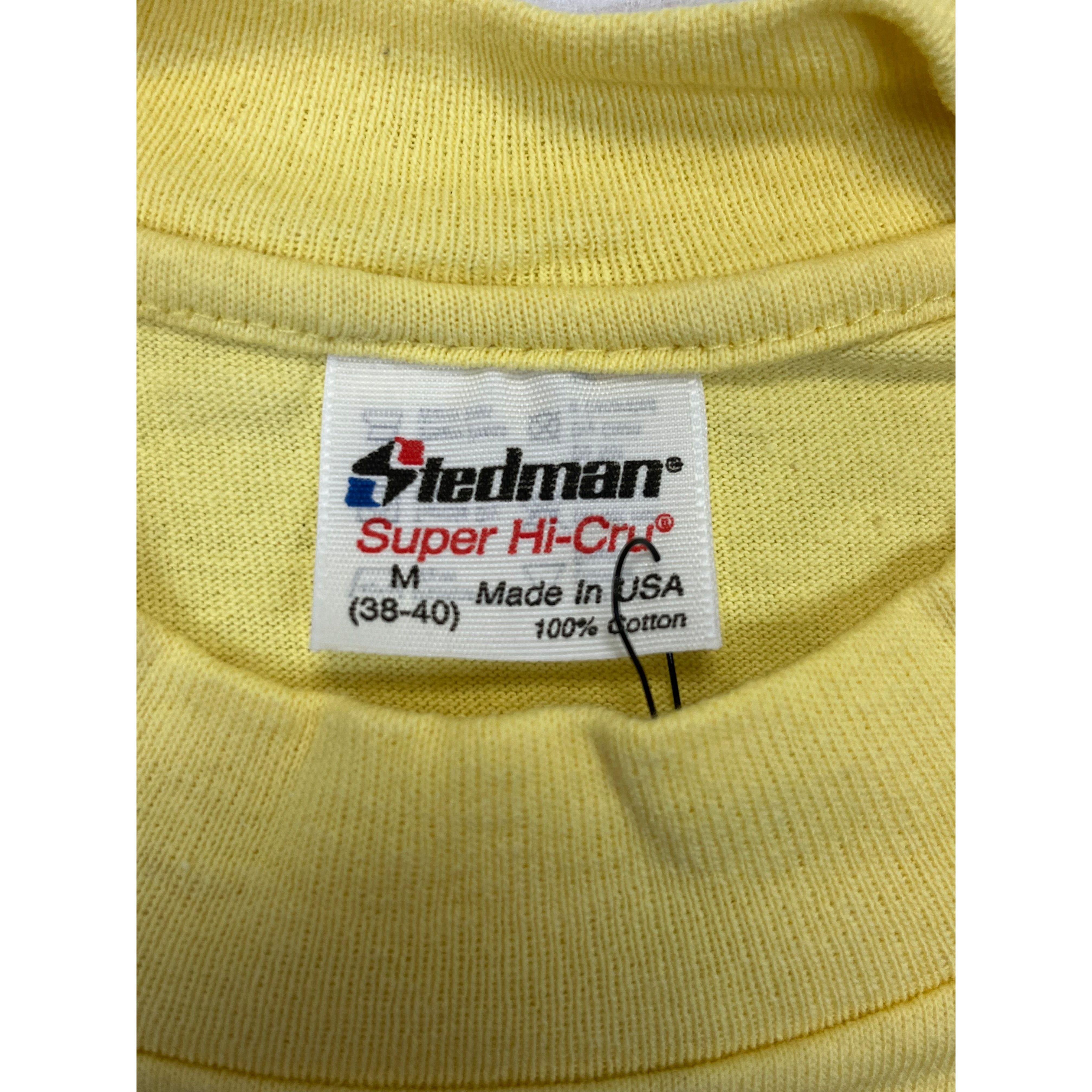 268994 (1990) Beers, Bikinis, & Racing Sprint Car Dirt Racing Yellow T-Shirt