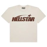 Hellstar Classic T-Shirt (Gel Print) 'White/Brown'