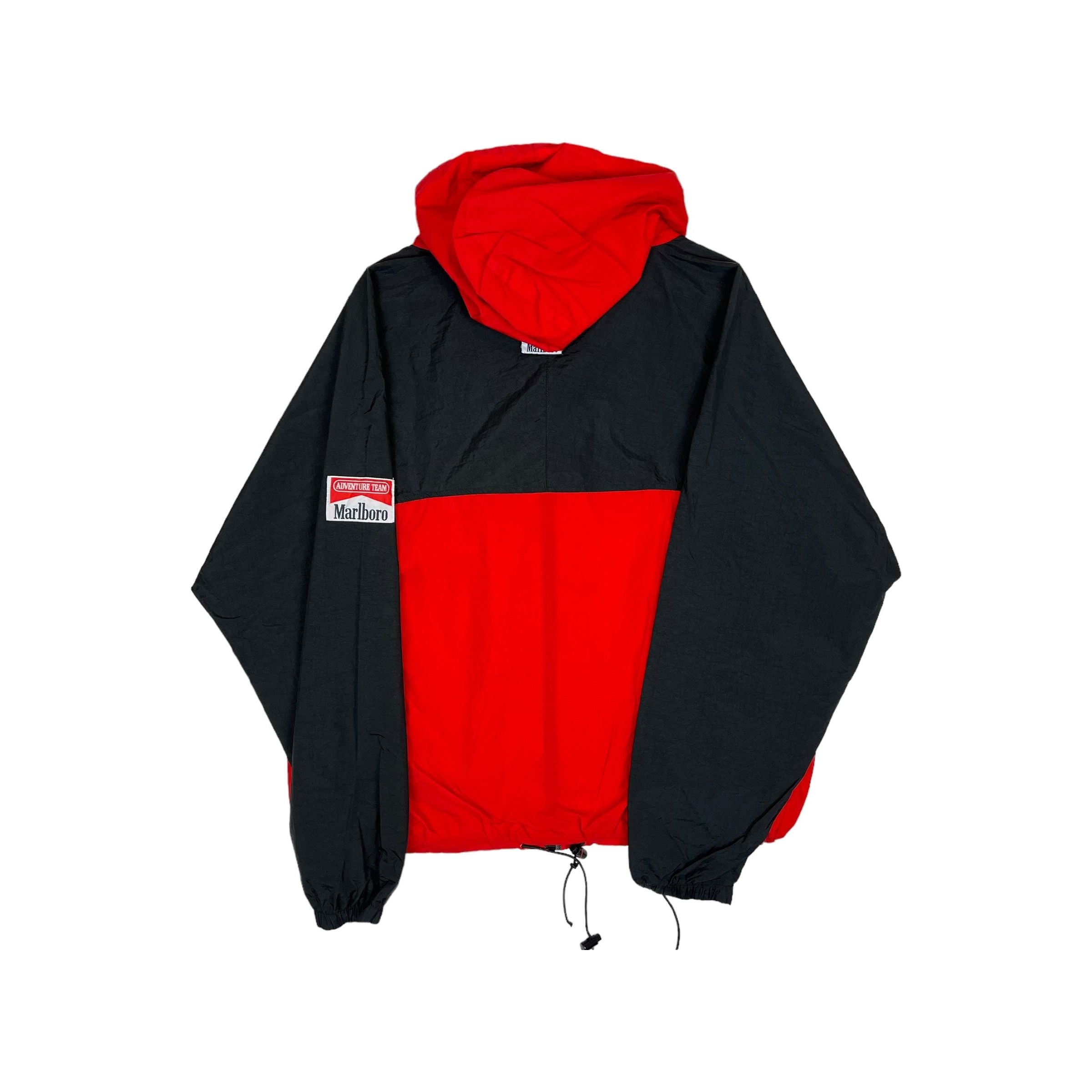 337806 (90s) Marlboro Cigarettes Packable Windbreaker w/ Hood