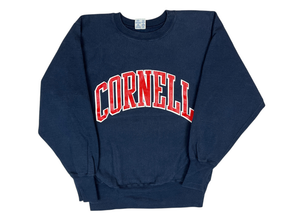 (80s) Cornell University Champion Reverse Weave Navy Crewneck