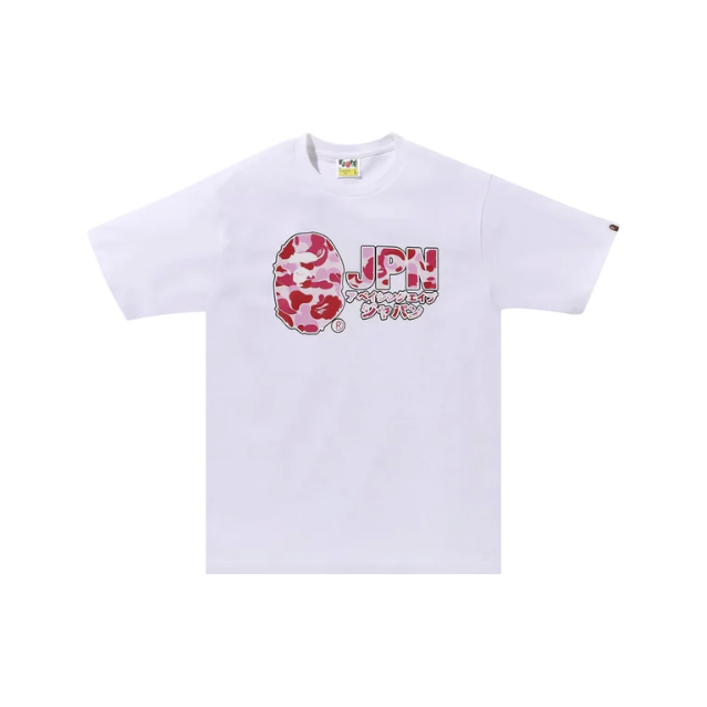 256746 BAPE ABC Camo Jpn Katakana Tee 'White'