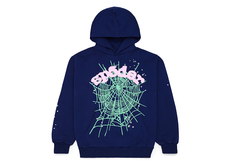347040 Sp5der OG Web Hoodie Navy