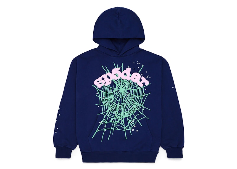 Sp5der OG Web Hoodie Navy