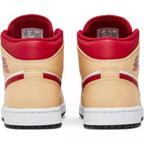 Air Jordan 1 Mid 'Light Curry Cardinal Red'