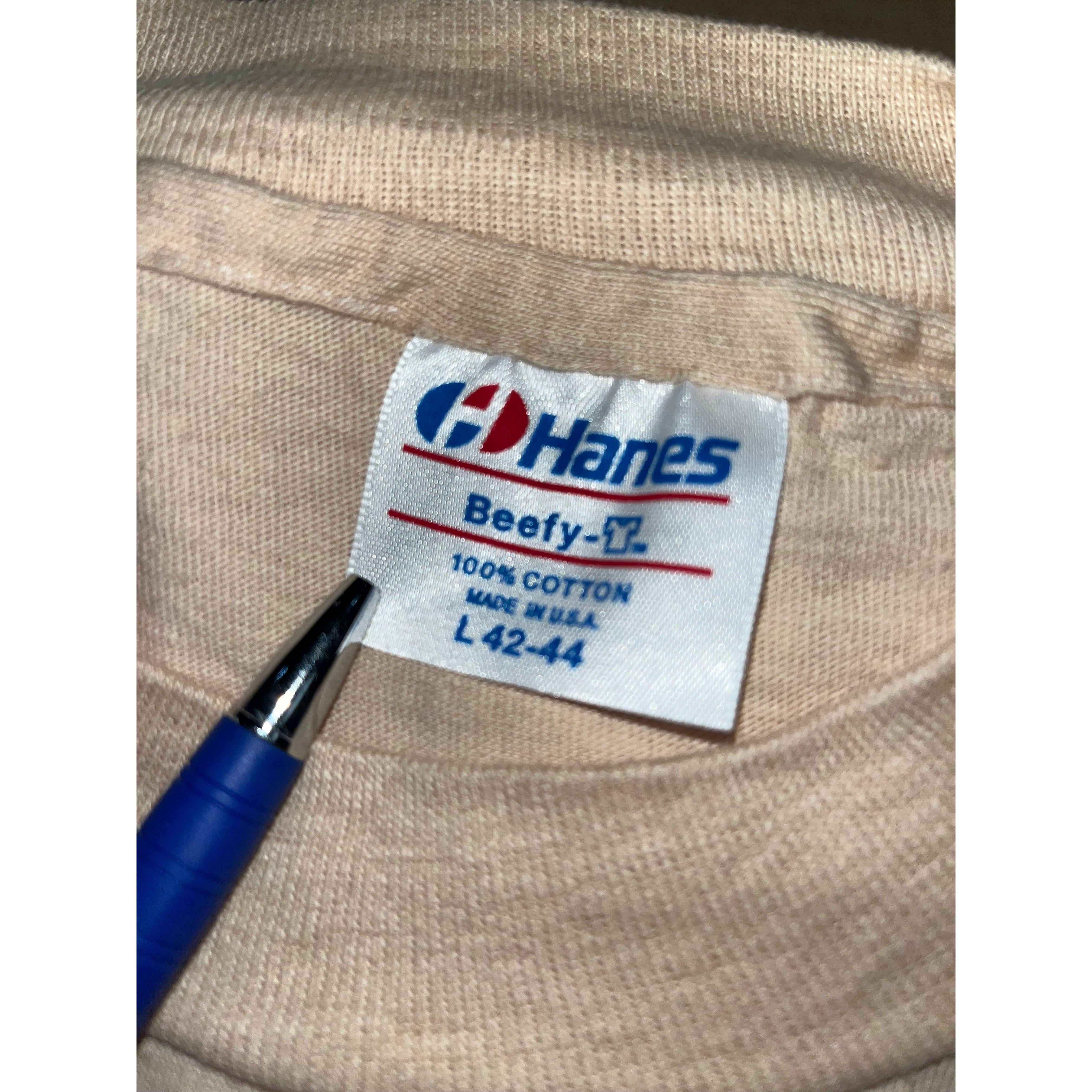 268921 (1981) On the 8th Day God Created... Dirt Track Racing Beige T-Shirt L
