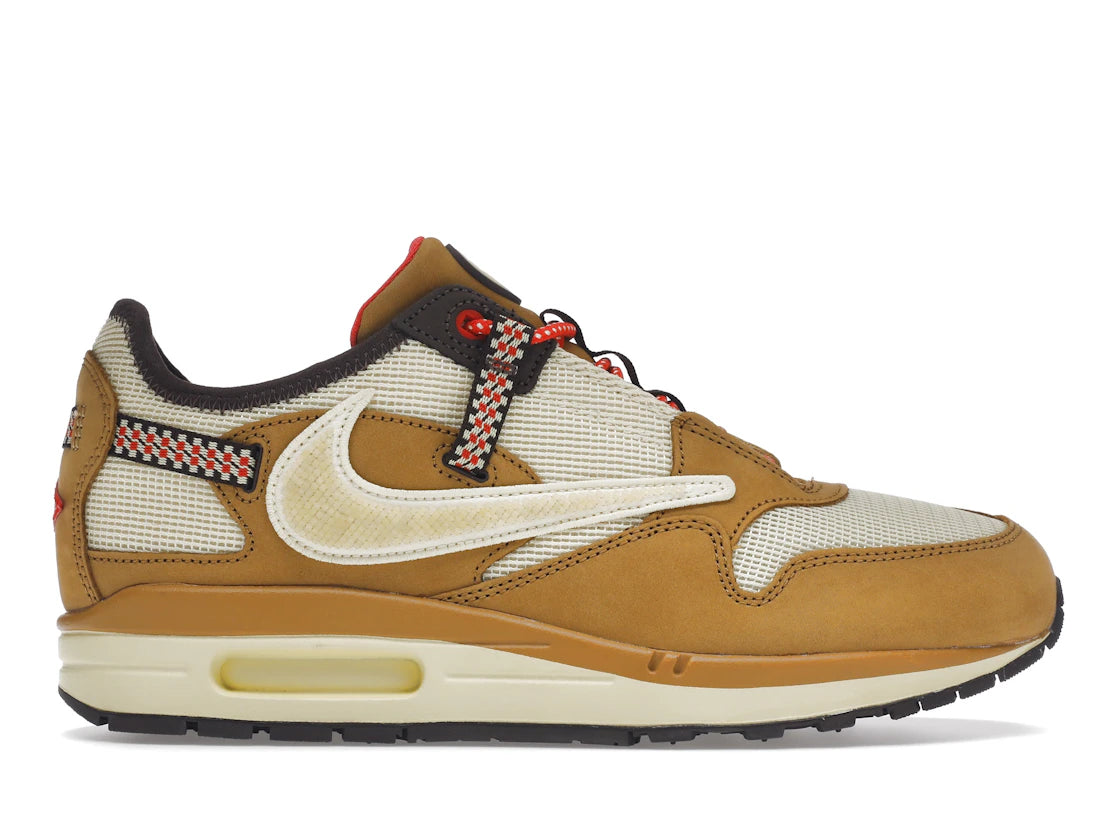 604354 Nike Air Max 1 Travis Scott Cactus Jack Wheat Lemon Drop