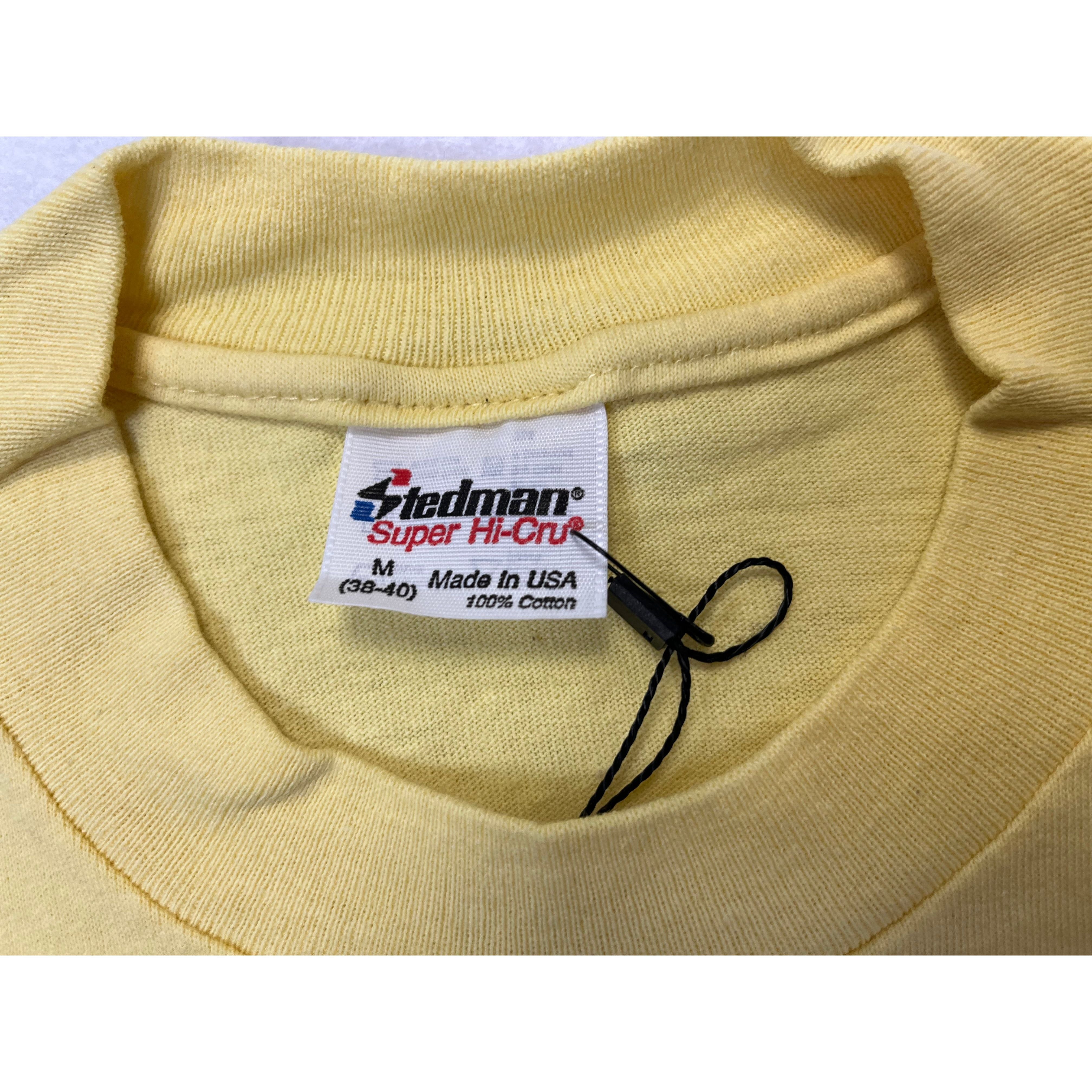 337866 (1990) Bad Habit, Dirt Track Racing Double Sided Yellow T-Shirt m