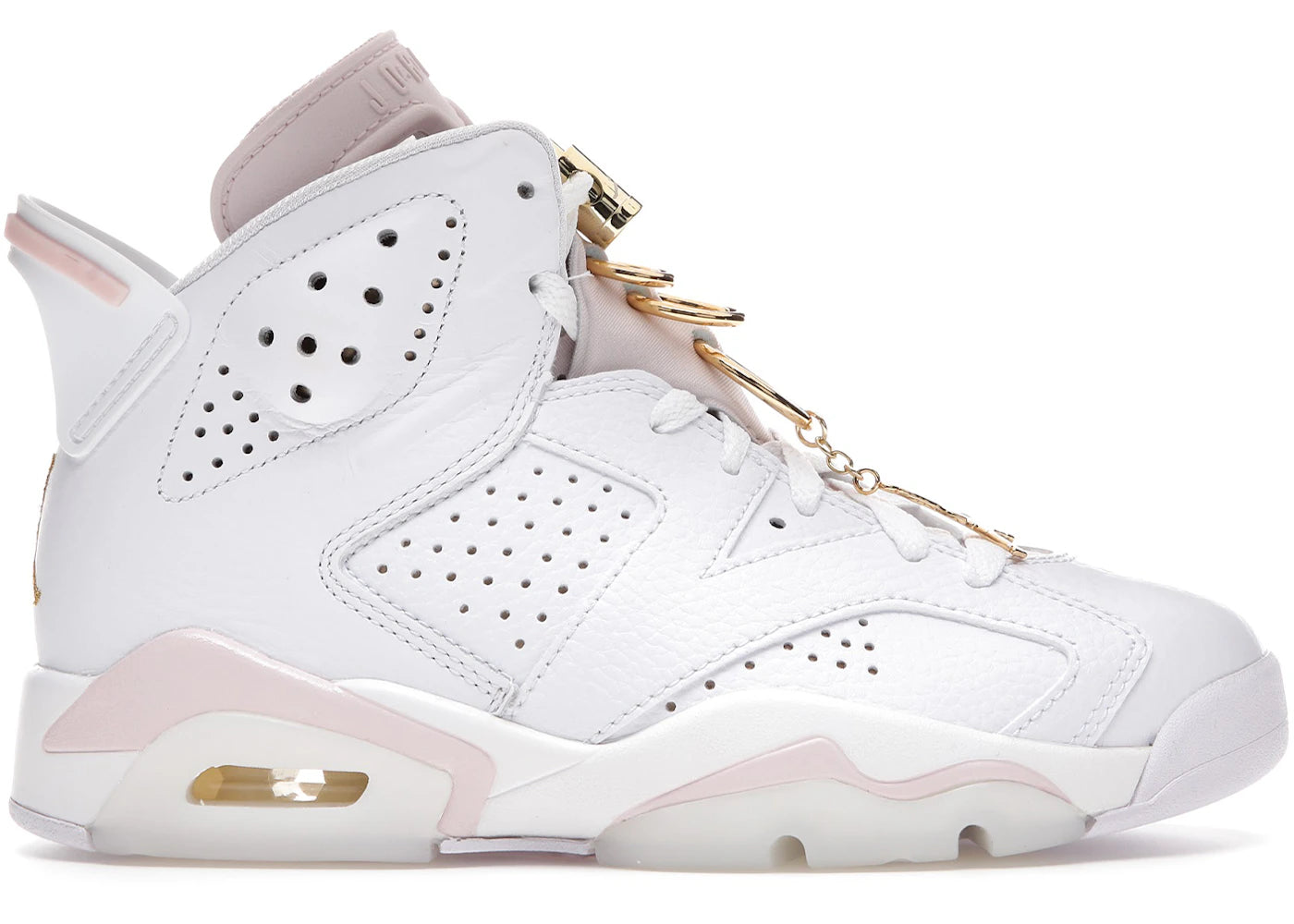 647924 Jordan 6 Retro Gold Hoops (Women's)