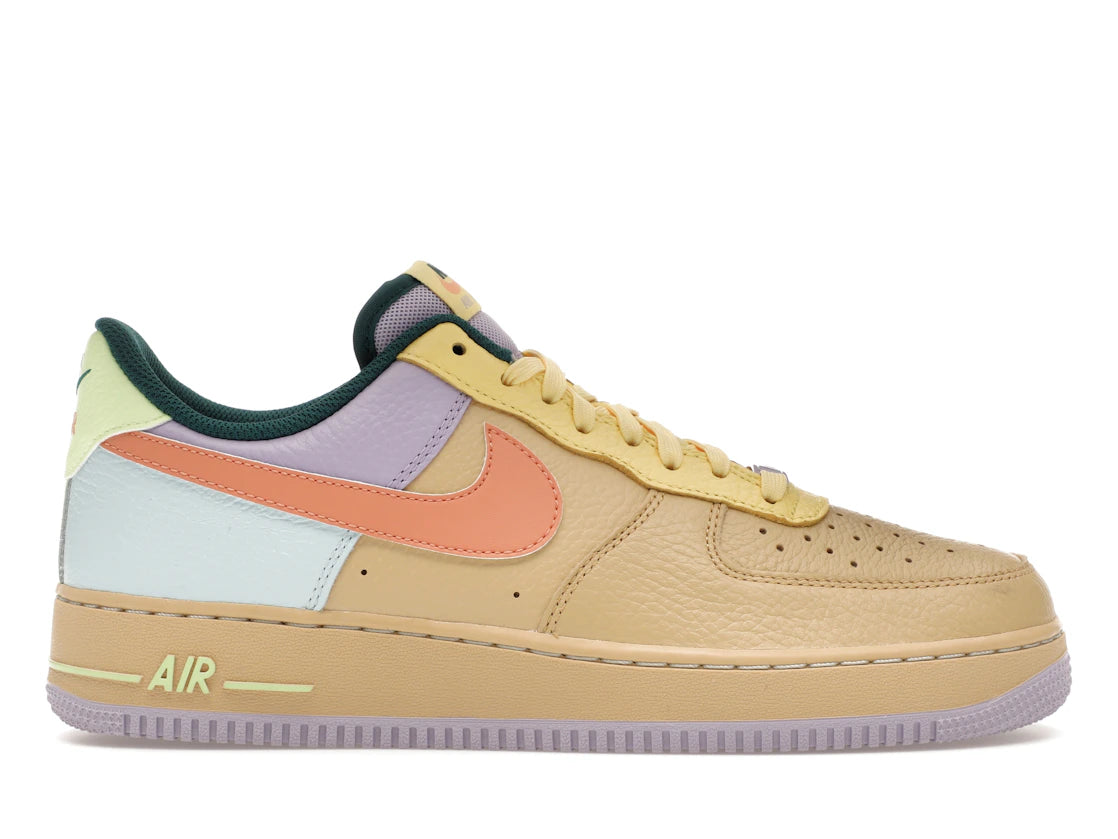 657395 Nike Air Force 1 Low '07 Sesame Hydrangeas Soft Yellow Apricot Agate