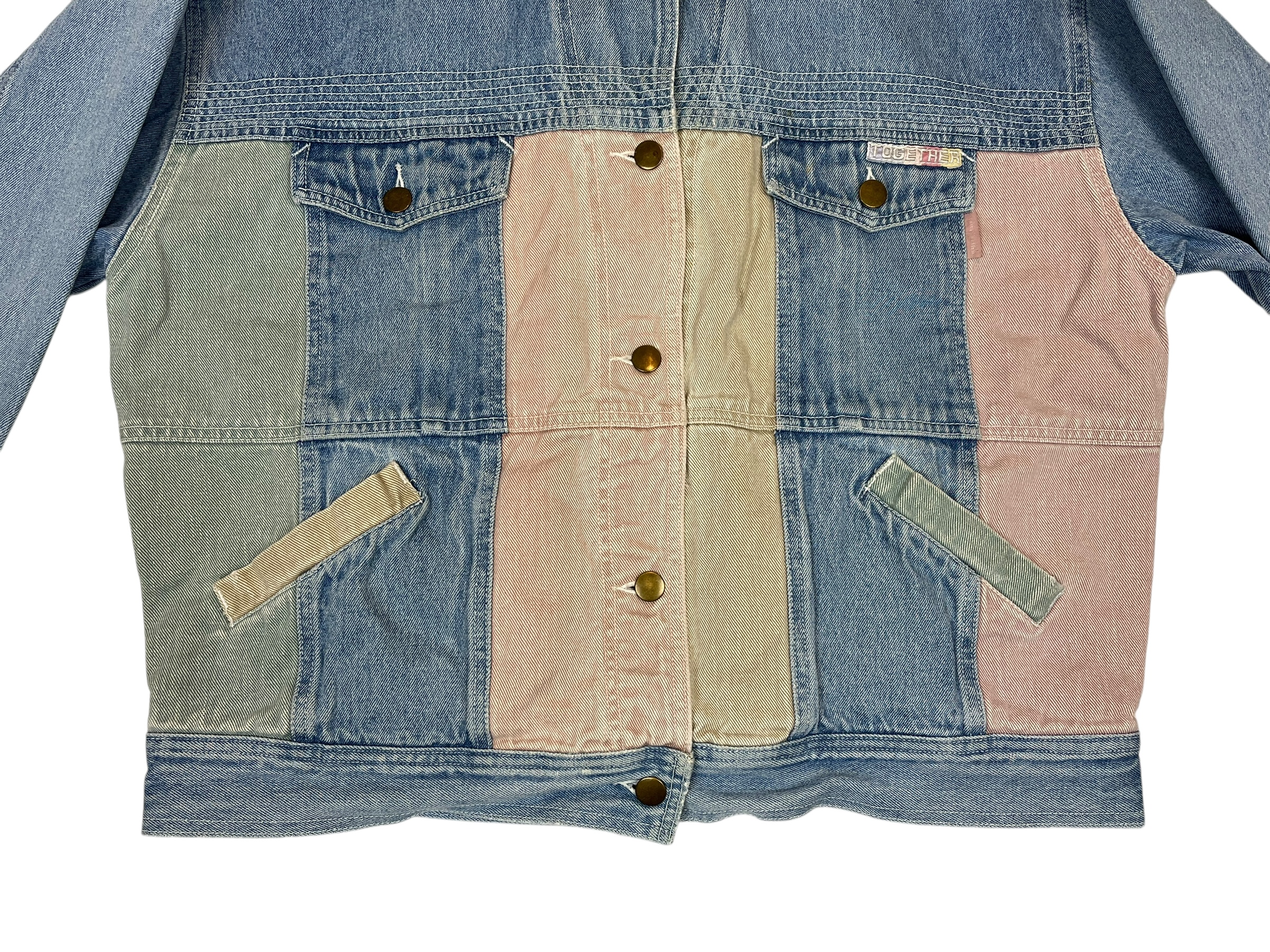 374773 (90s) Together! Patchwork Pastel Denim Jacket