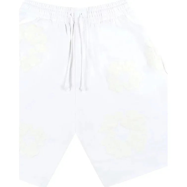 261006 Denim Tears Mono Cotton Wreath Shorts 'White'