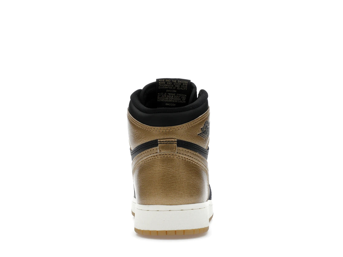460175 Jordan 1 Retro High OG Black Metallic Gold (GS)