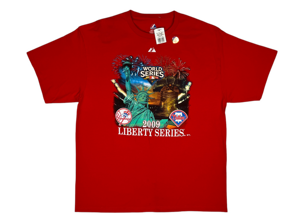 (2009) Yankees vs Phillies 'Liberty' World Series T-Shirt w/ Tags