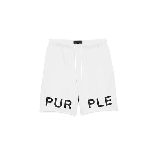 Purple Brand Men Sweatshort French Terry Wordmark Coconut Milk Shorts