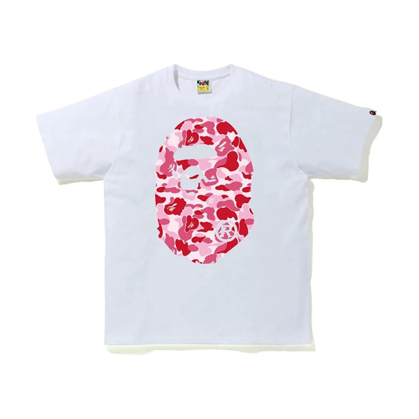 BAPE ABC Camo Big Ape Head Tee White/Pink