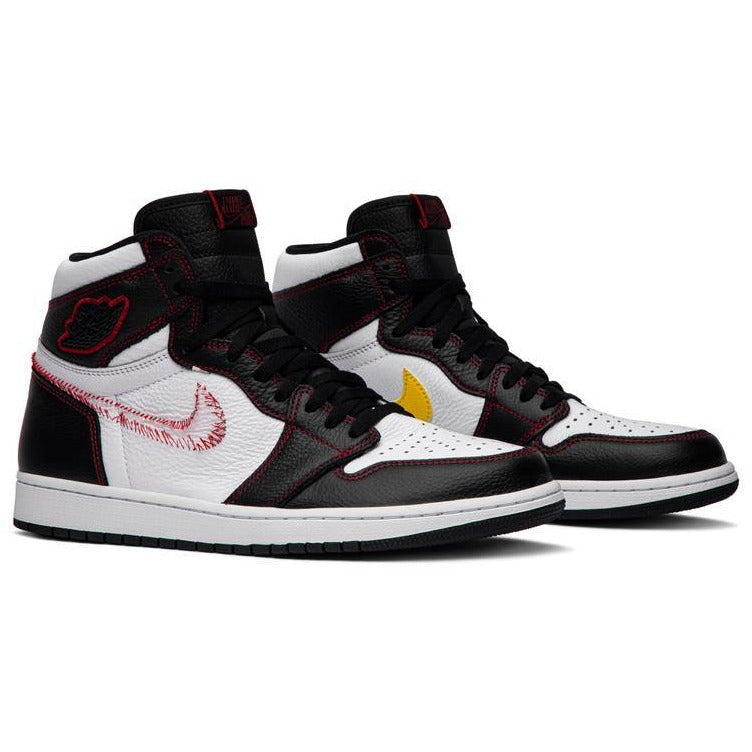 Jordan 1 Retro High Defiant White Black Gym Red
