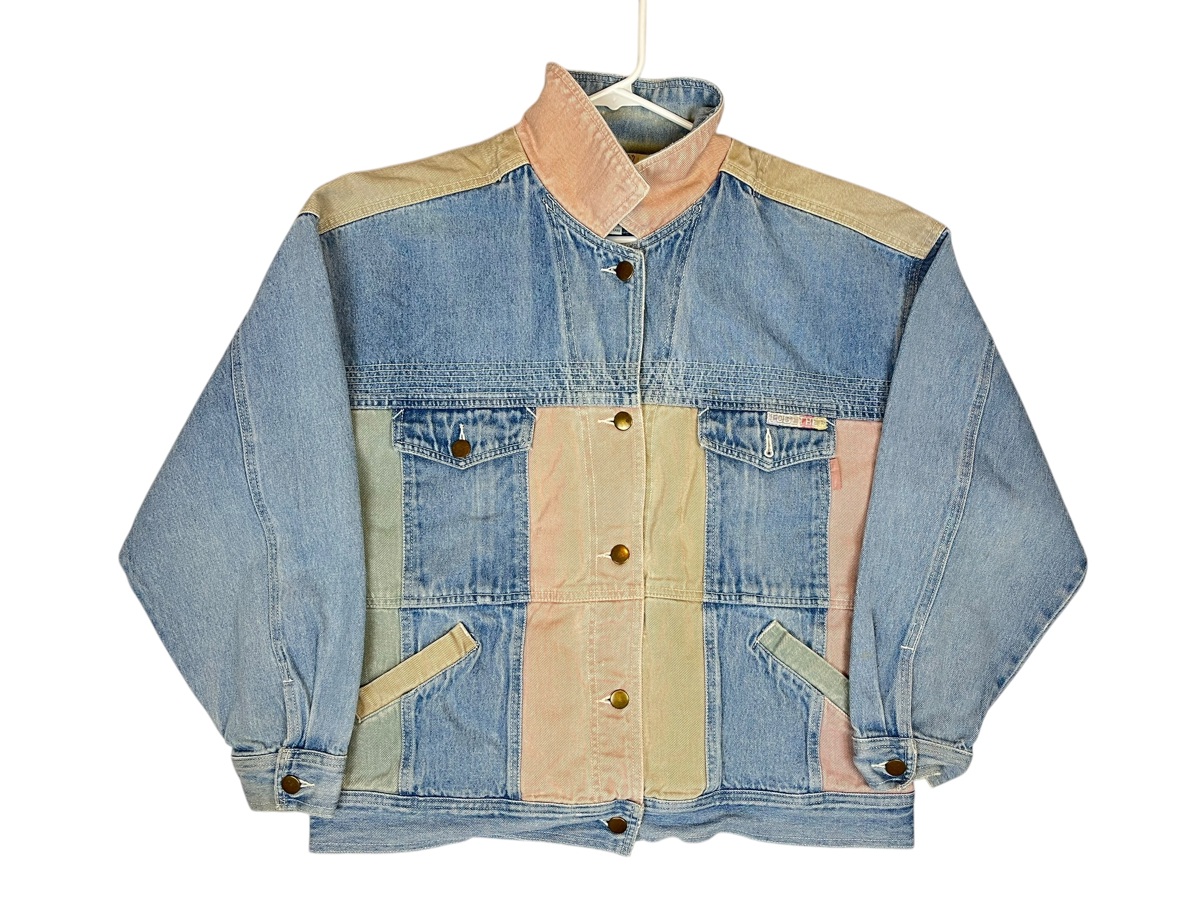 374773 (90s) Together! Patchwork Pastel Denim Jacket