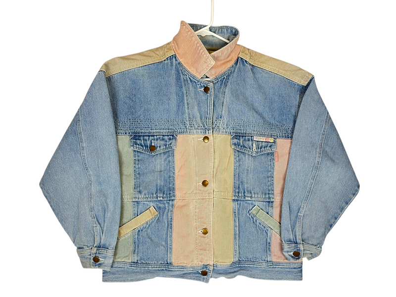 (90s) Together! Patchwork Pastel Denim Jacket