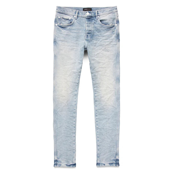 630692 Purple Brand Light Indigo White Pop Jeans