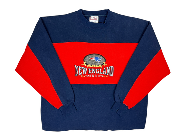 (90s) New England Patriots Embroidered NFL Crewneck