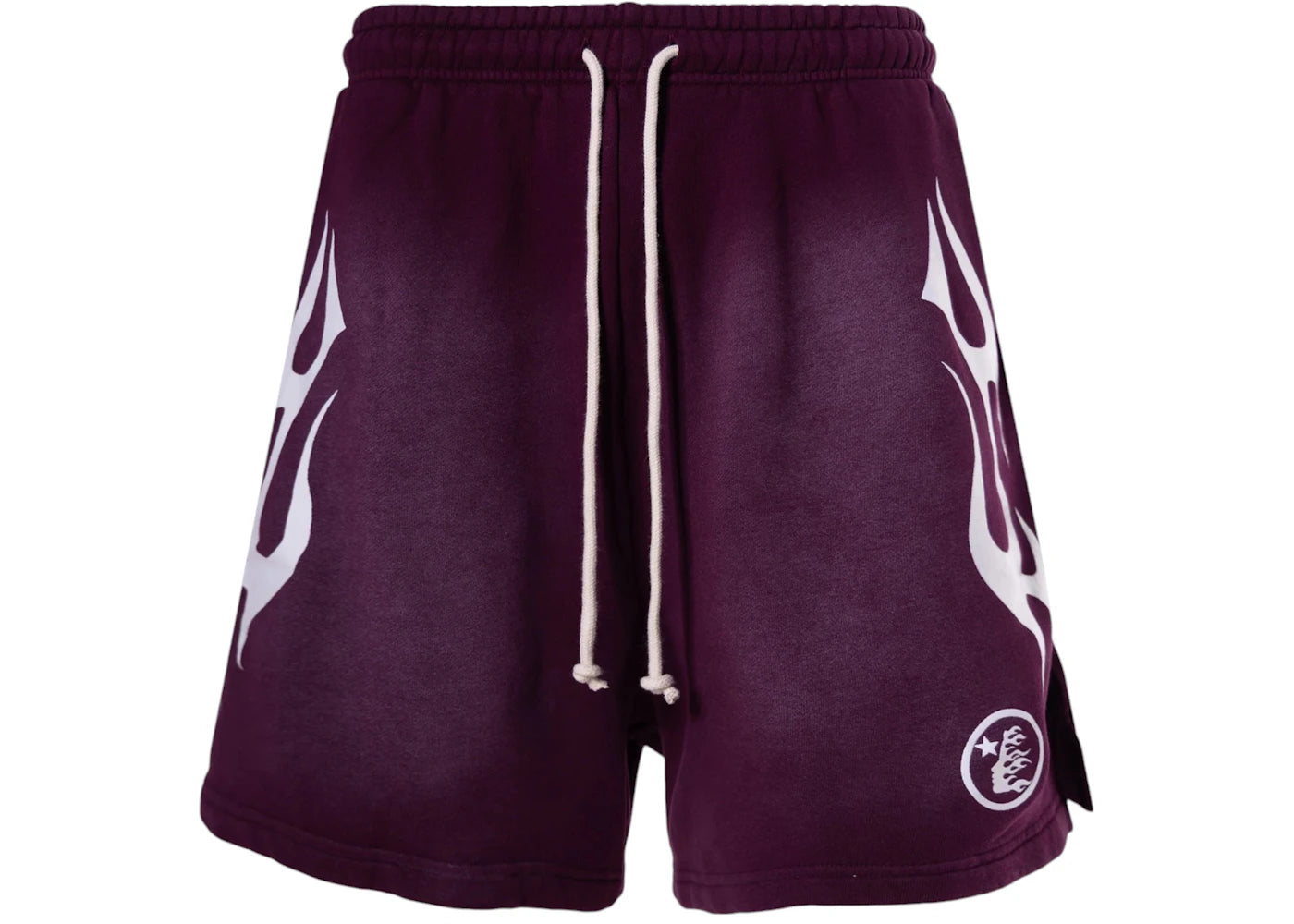 573658 Hellstar Flame Shorts Brown