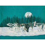 (1991) Wolf Pack Snowy Forest Wrap Around T-Shirt