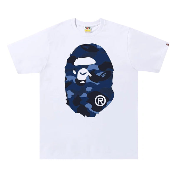 BAPE Color Camo Big Ape Head Tee 'White/Navy'