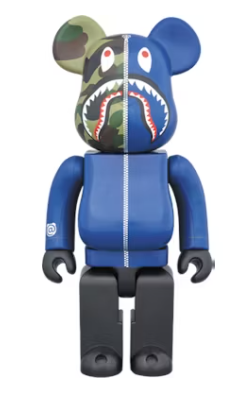 Bearbrick A Bathing Ape 1st Camo Shark 400% Blue