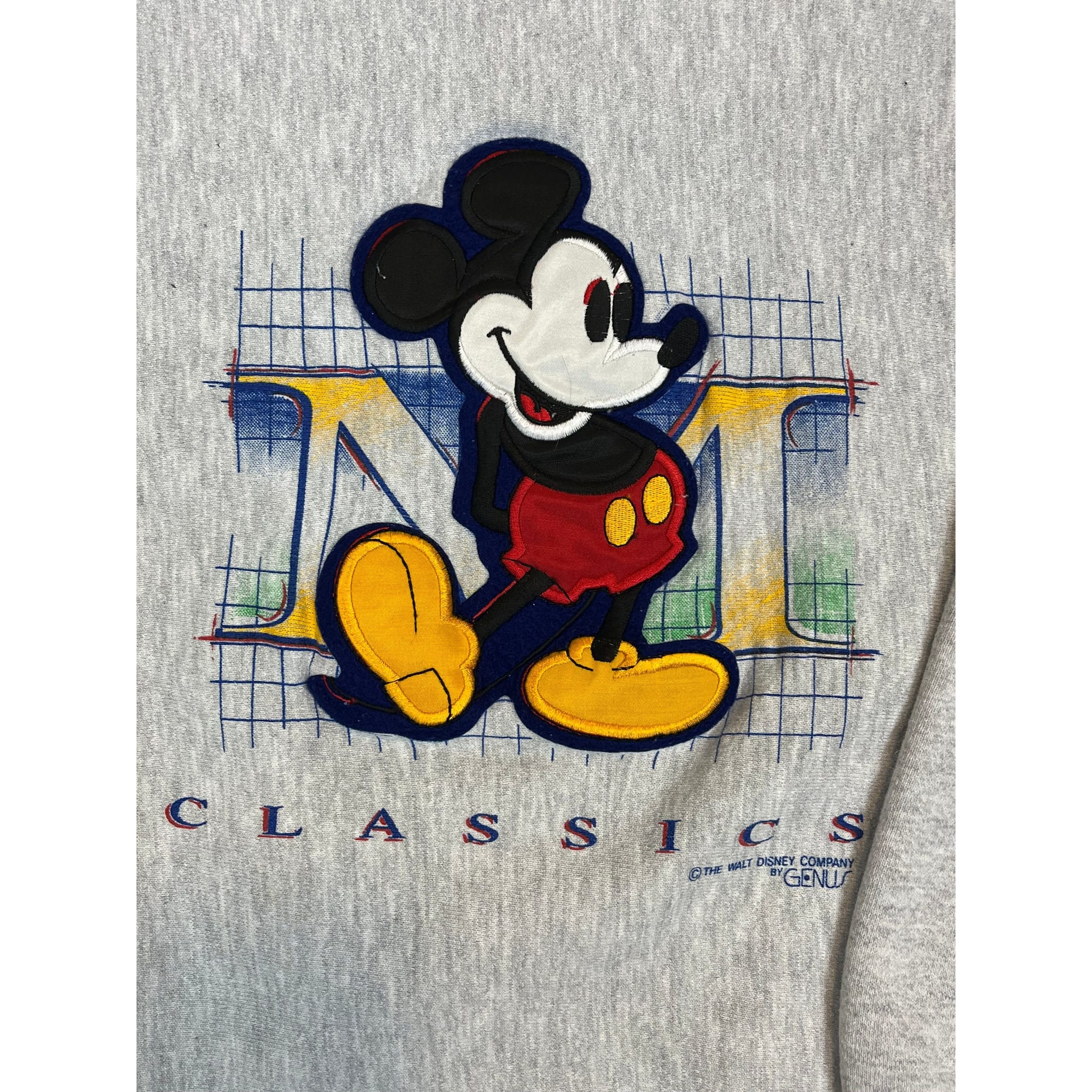 265214 (80s) Mickey Mouse Classics by Genius Reverse Weave Crewneck