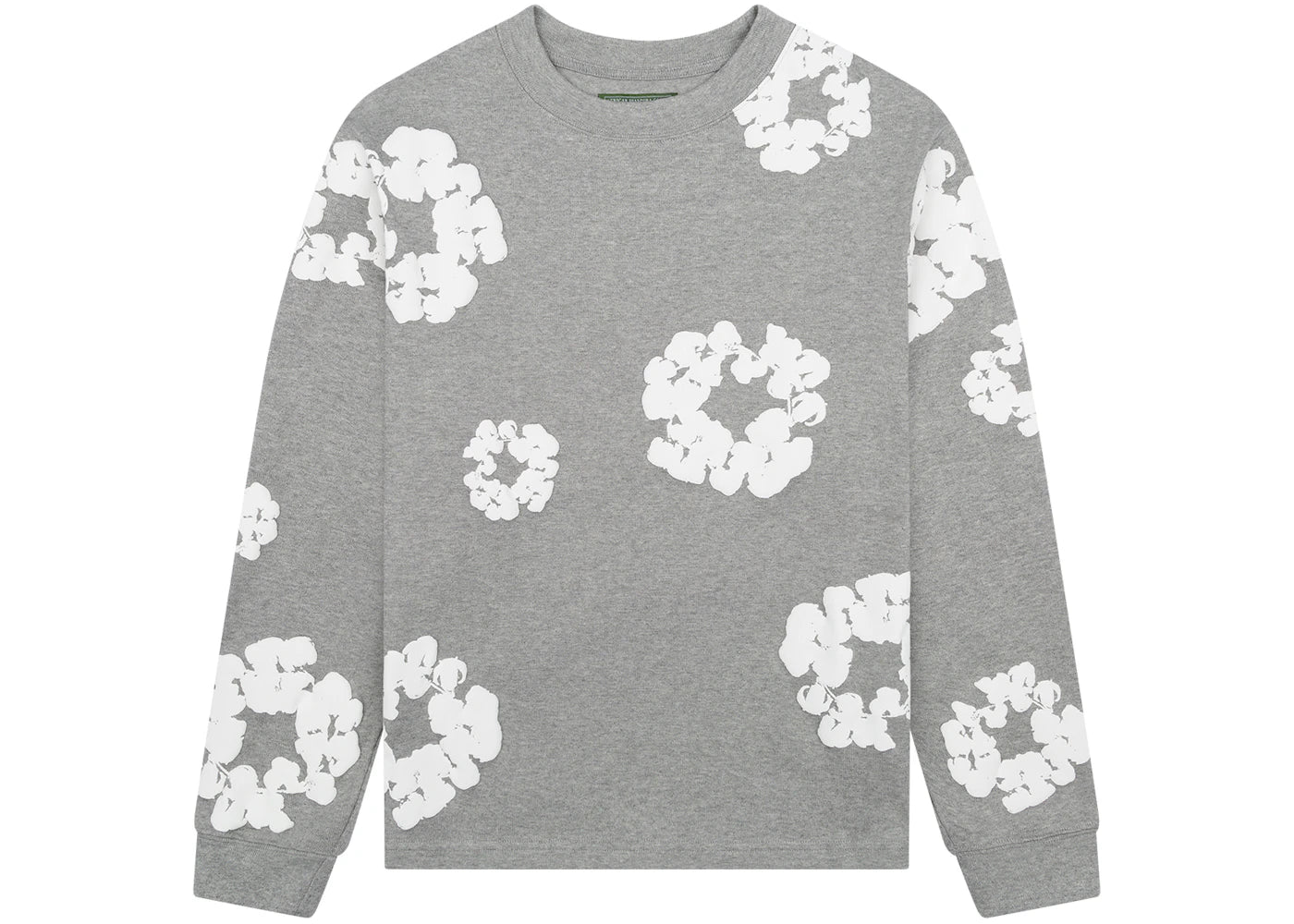 621596 Denim Tears Long Sleeve Cotton Wreath T-shirt Grey