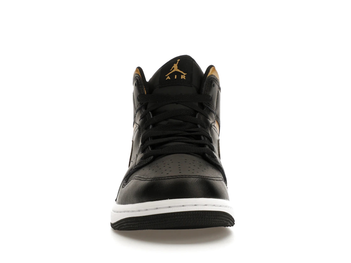 SP14303 Jordan 1 Mid Black Metallic Gold