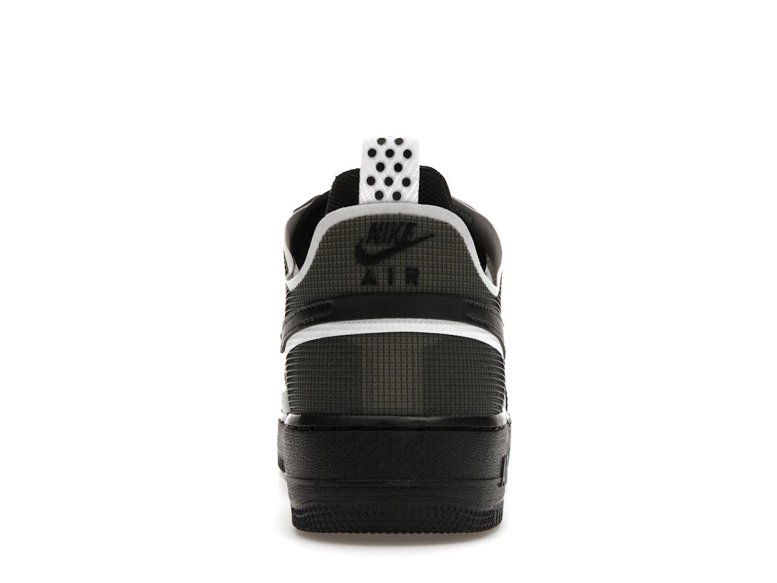 800438 Nike Air Force 1 Low React Black White