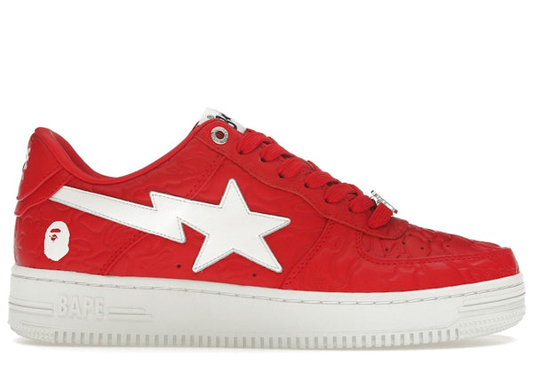 A Bathing Ape Bape Sta Low #3 Line Camo Red